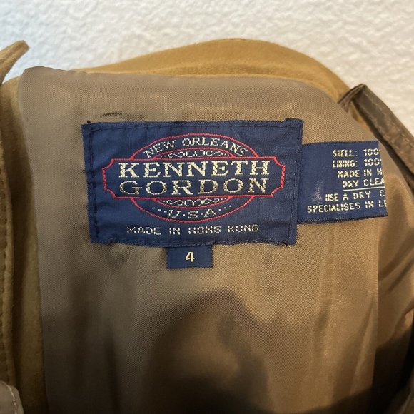 Vintage Kenneth Gordan Brown Leather Suede Pencil Maxi Skirt With Buttons Sz 4 - Picture 2 of 10